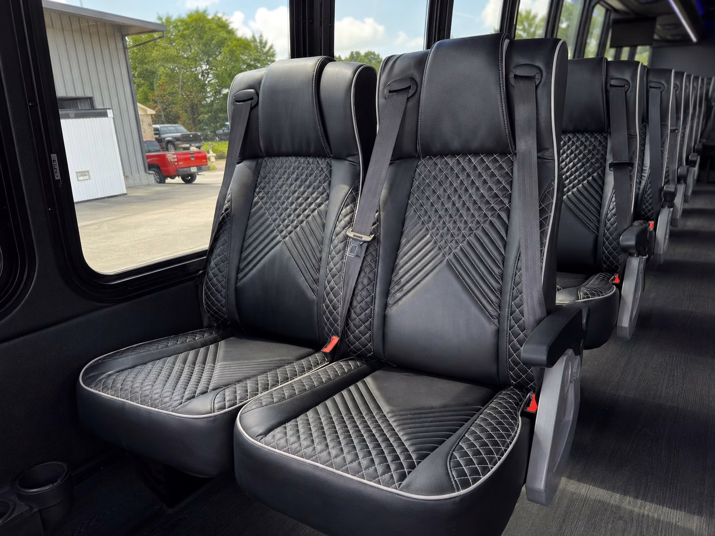 56 passenger charter bus interior